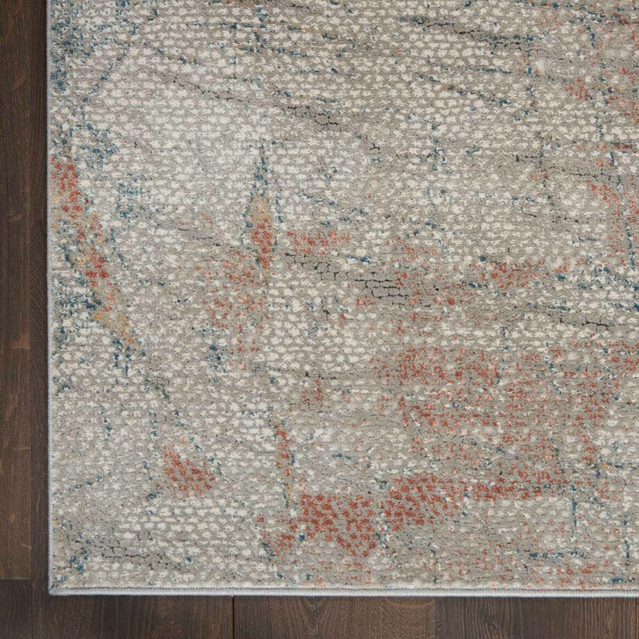 Nourison rug Rustic Textures RUS15 LGYRS LIGHT GREY RUST 5X7 099446799395 CR