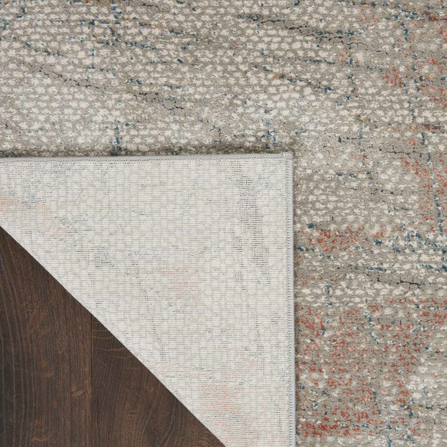 Nourison rug Rustic Textures RUS15 LGYRS LIGHT GREY RUST 5X7 099446799395 CRB