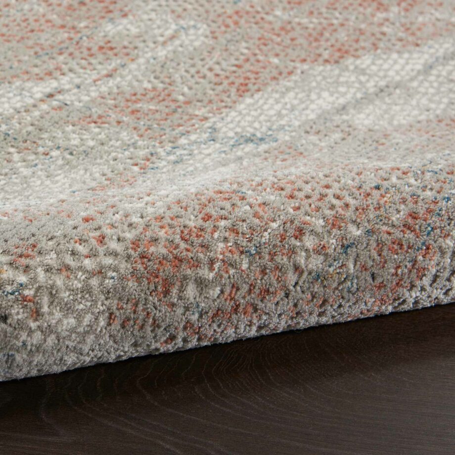 Nourison rug Rustic Textures RUS15 LGYRS LIGHT GREY RUST 5X7 099446799395 TX01