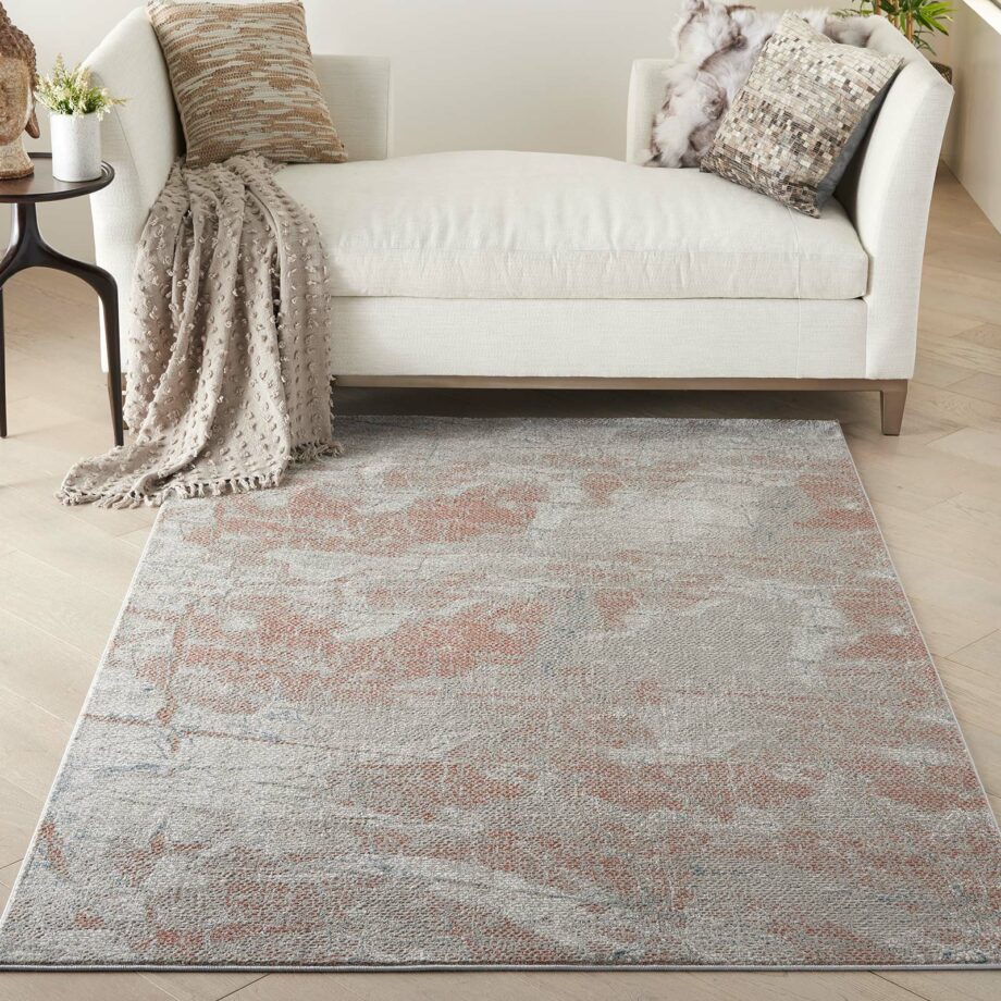 Nourison rug Rustic Textures RUS15 LGYRS LIGHT GREY RUST 5X7 099446799395 interior 1