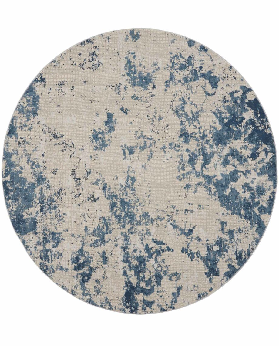 Nourison rug Rustic Textures RUS16 GRYBL GREY BLUE 8XRND 099446836120