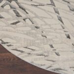 Nourison rug Rustic Textures RUS17 IVGRY IVORY GREY 8XRND 099446836137 CR