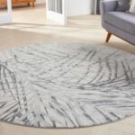 Nourison rug Rustic Textures RUS17 IVGRY IVORY GREY 8XRND 099446836137 interior 1
