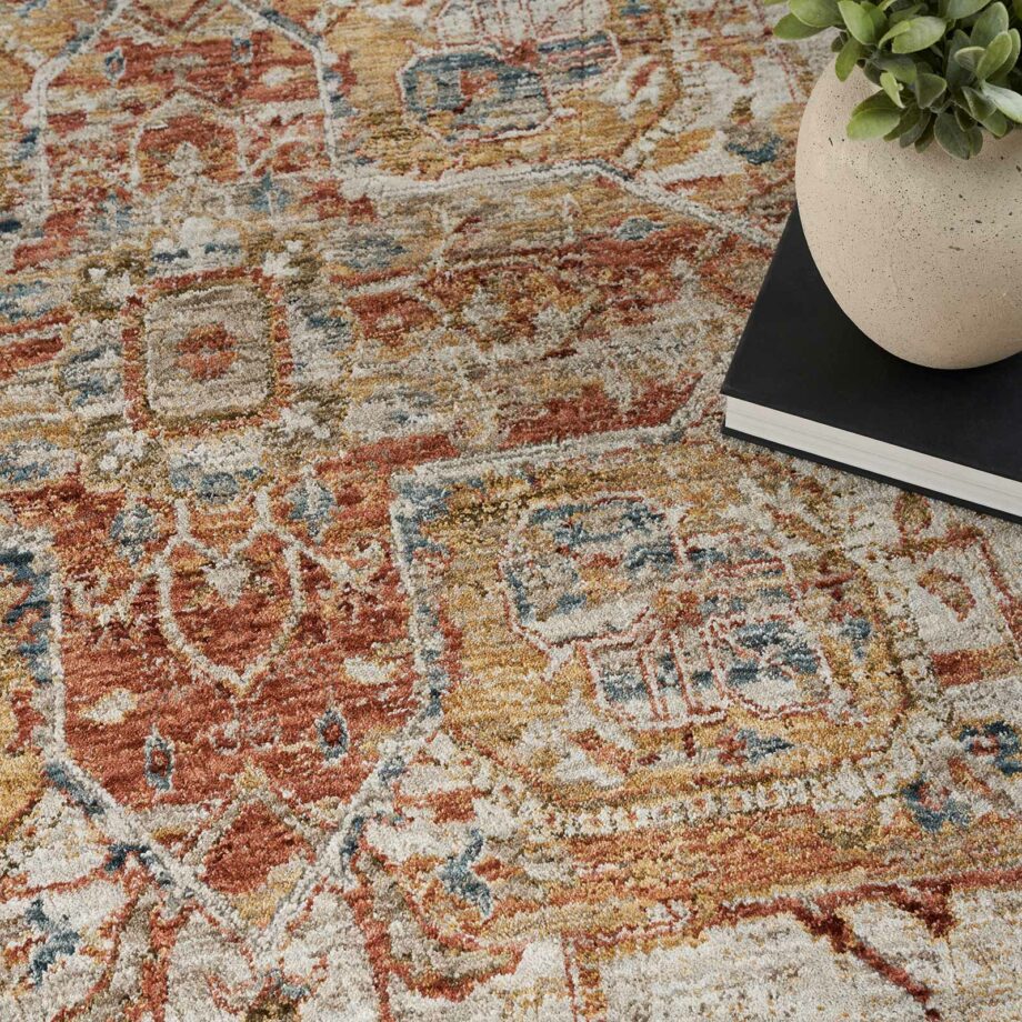 Nourison rug Sahar SHR06 IVRUS IVORY RUST 5x8 099446898753 interior 2