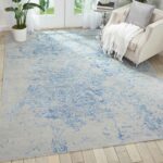 Nourison rug Silk Shadows SHA18 GRYBL 8x10 099446451118 Room2