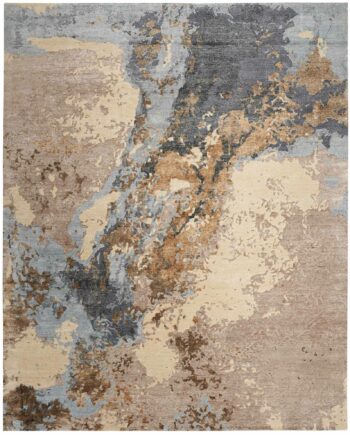 Nourison rug Silk Shadows SHA23 BGEBL BEIGE BLUE 8x10 099446929365