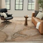 Nourison rug Silk Shadows SHA24 BGSIL BEIGE SILVER 8x10 099446929396 interior 1