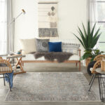 Nourison rug Starry Nights STN10 GRYNV GREY NAVY 5x7 099446797285 interior 3