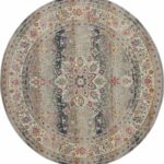 Nourison rug Vintage Kashan VKA01 GREY 6xRND 099446455109 C