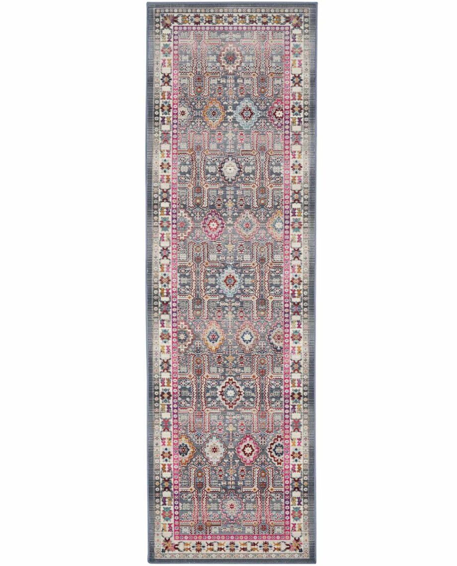 Nourison rug Vintage Kashan VKA05 GYMTC GREY MULTICOLOR 2x8 099446811813