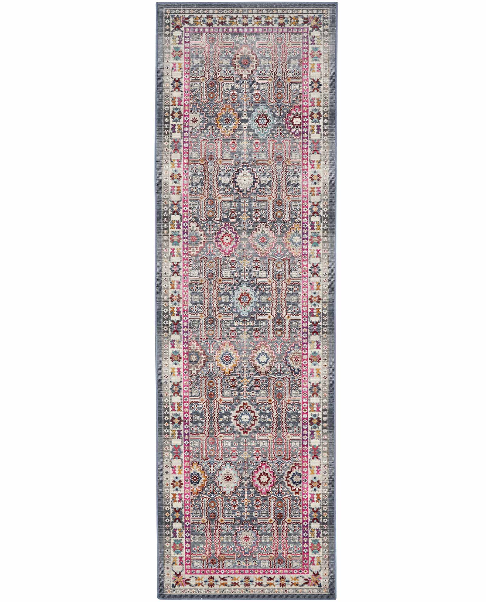 Nourison rug Vintage Kashan VKA05 GYMTC GREY MULTICOLOR 2×8 099446811813