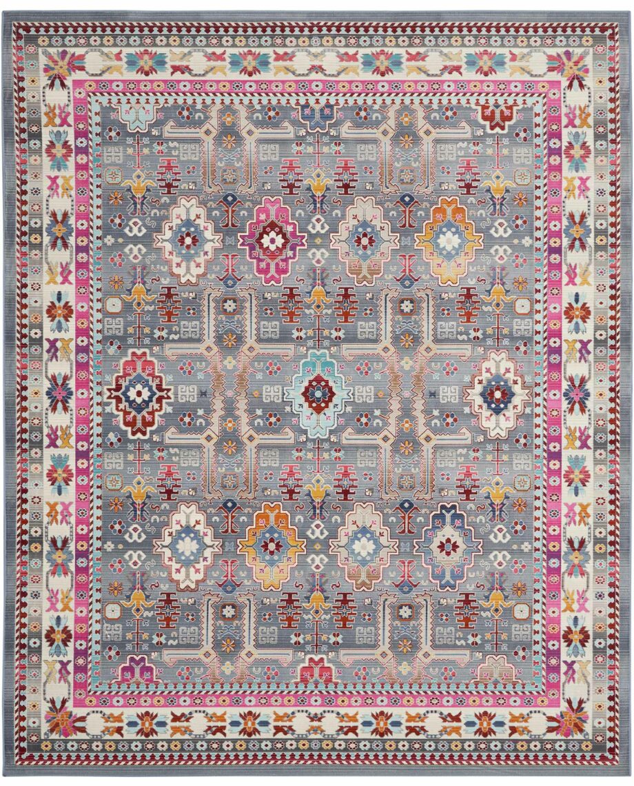 Nourison rug Vintage Kashan VKA05 GYMTC GREY MULTICOLOR 8x10 099446811851