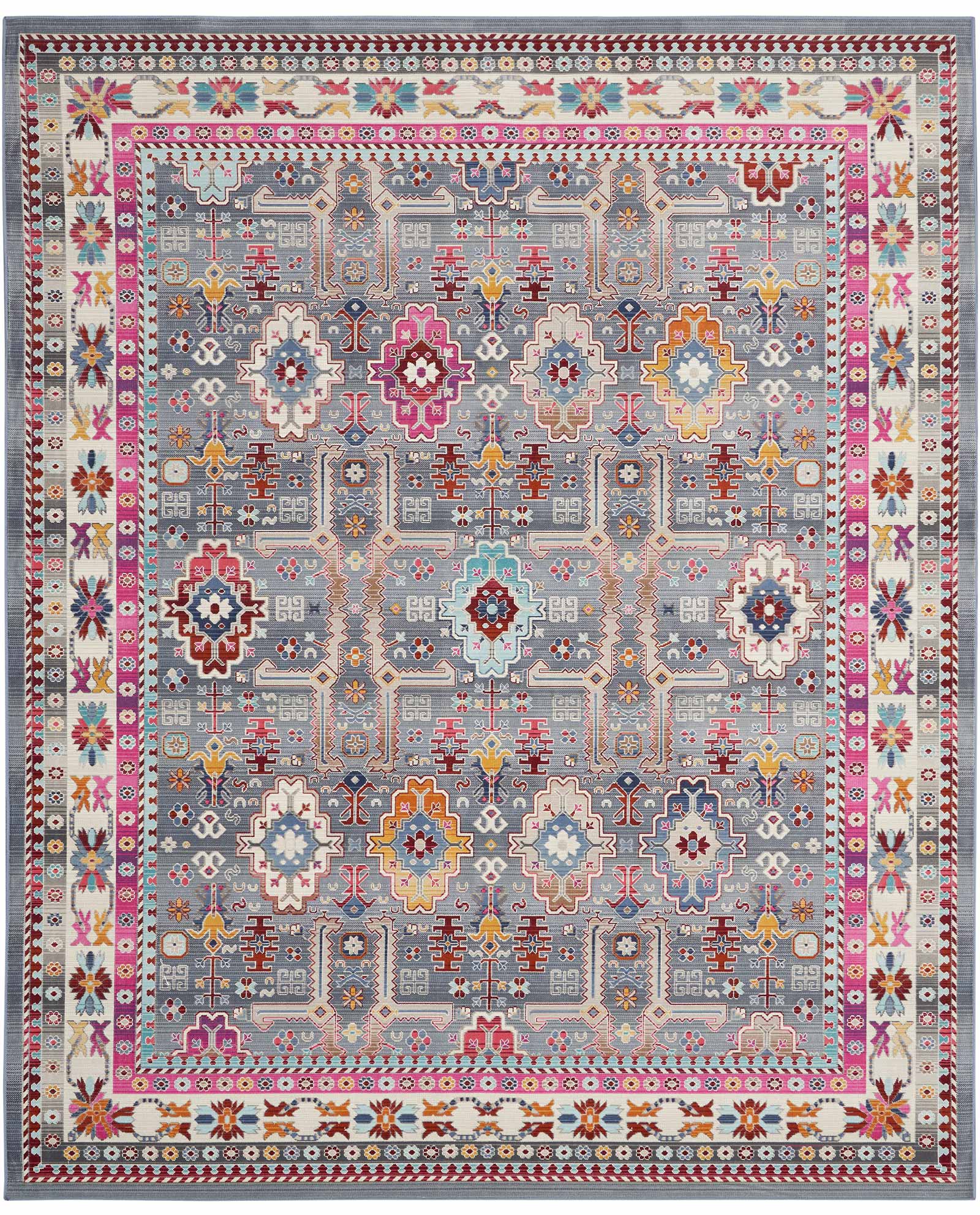 Nourison rug Vintage Kashan VKA05 GYMTC GREY MULTICOLOR 8×10 099446811851