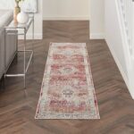 Nourison rug Vintage Kashan VKA07 REDIV RED IVORY 2x8 099446812186 interior