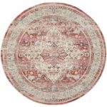 Nourison rug Vintage Kashan VKA07 REDIV RED IVORY 6xRND 099446812247