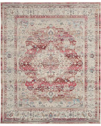 Nourison rug Vintage Kashan VKA07 REDIV RED IVORY 8x10 099446812254