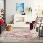 Nourison rug Vintage Kashan VKA07 REDIV RED IVORY 8x10 099446812254 interior 3
