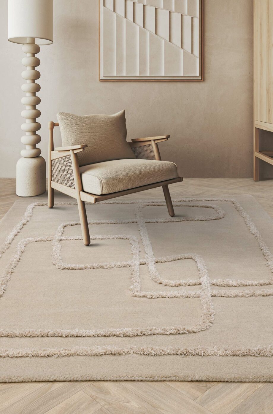 Asiatic rug 95 Infinity Sand interior new