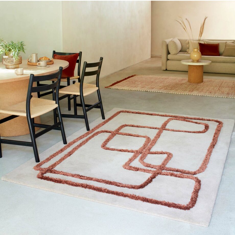 Asiatic rug 96 Infinity Copper interior square