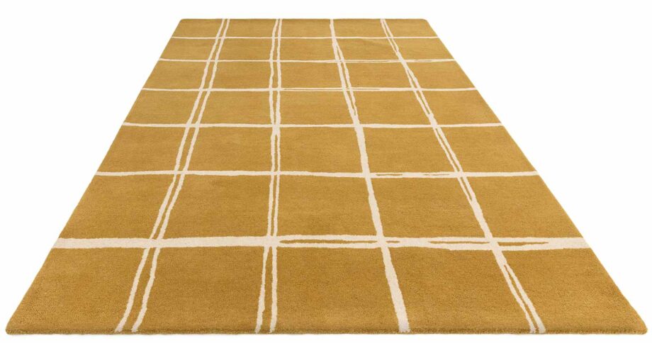 Asiatic rug Albany Grid Gold 1 3D