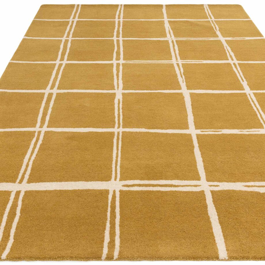 Asiatic rug Albany Grid Gold 1