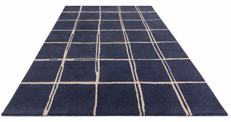 Asiatic rug Albany Grid Marine 1 3D