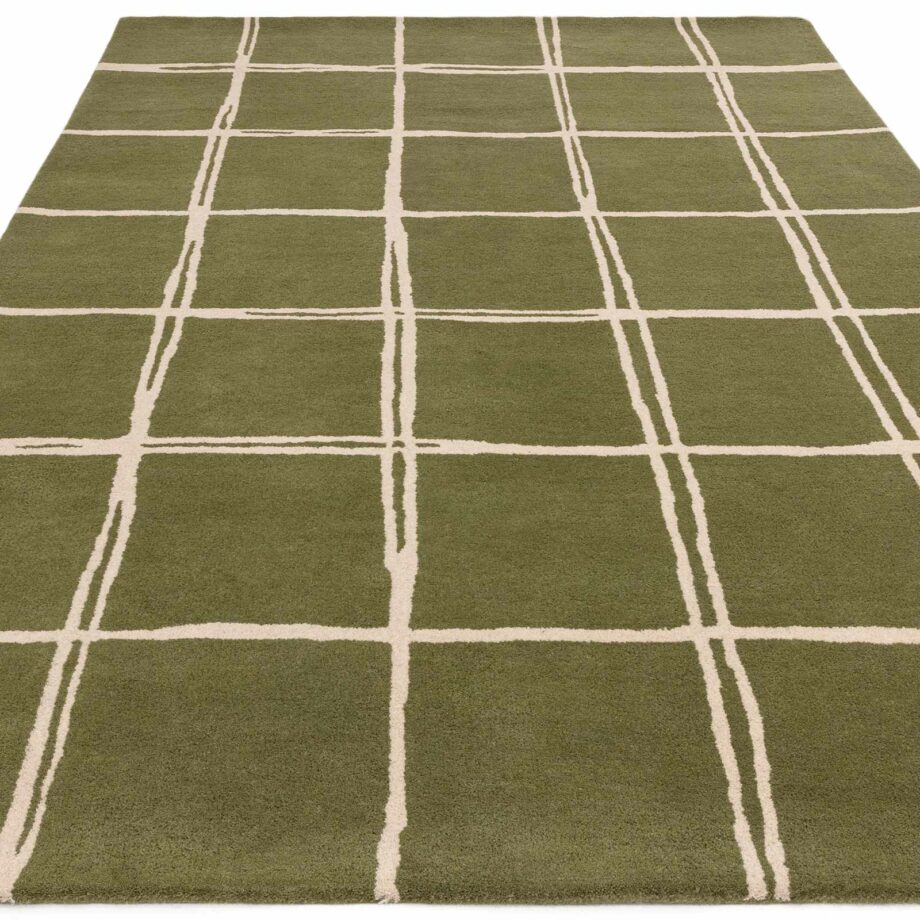 Asiatic rug Albany Grid Olive 1
