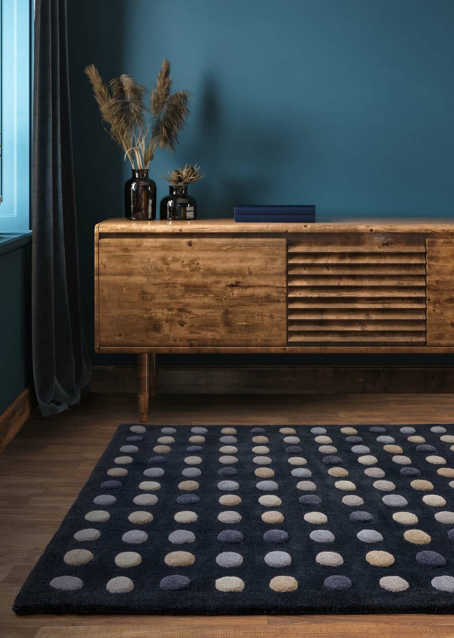 Asiatic rug Dotty Navy interior