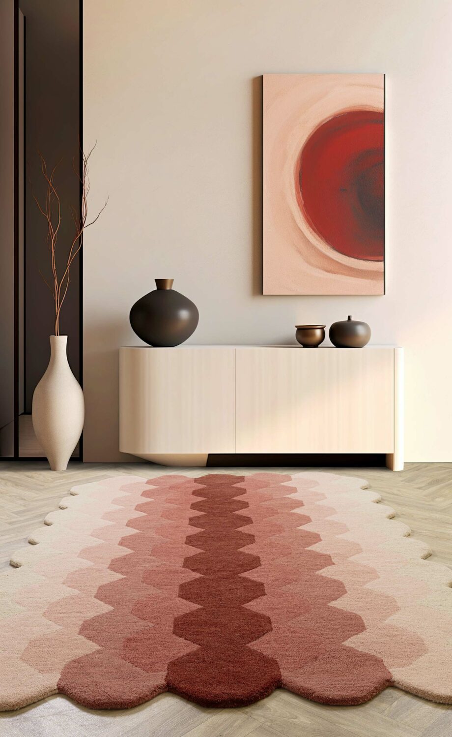 Asiatic rug Hive Pink interior