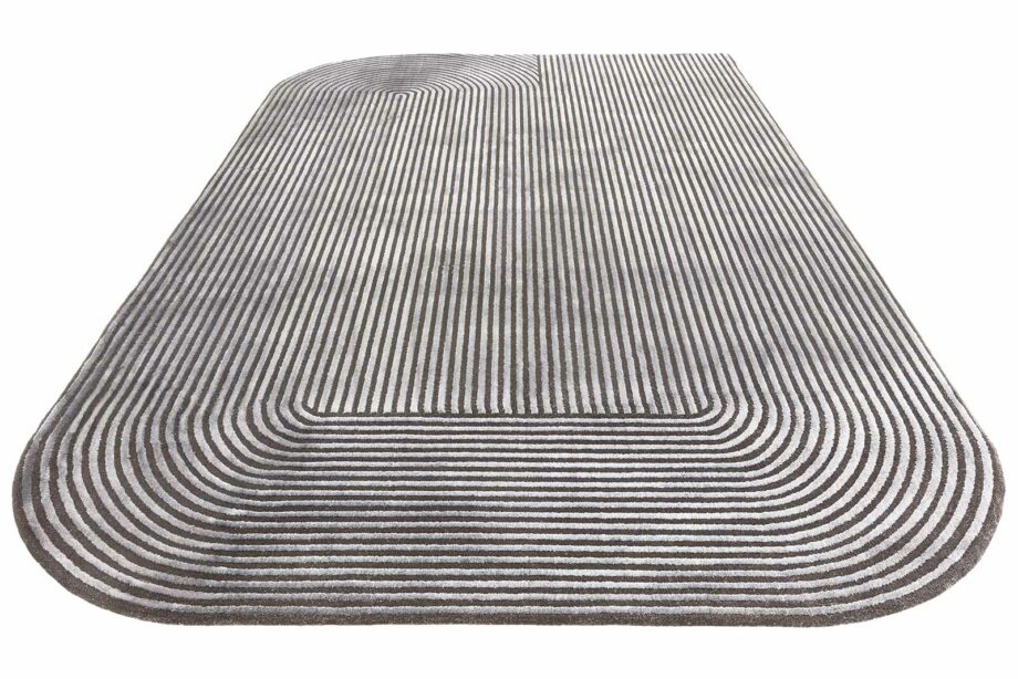 Asiatic rug Kuza Shape Black Charcoal 3D