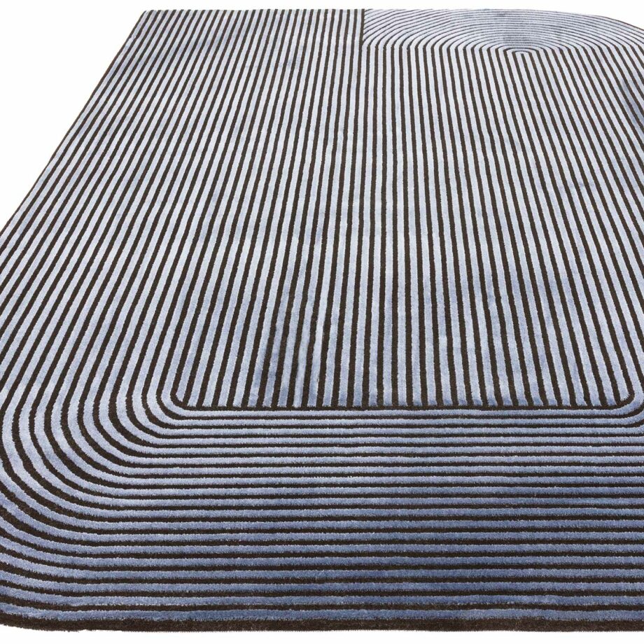 Asiatic rug Kuza Shape Black Navy 1