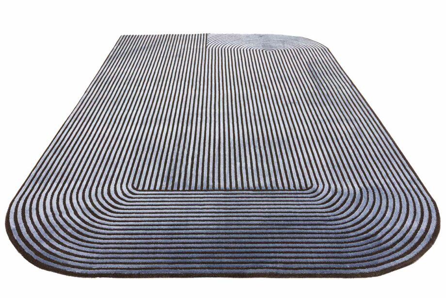 Asiatic rug Kuza Shape Black Navy 3D