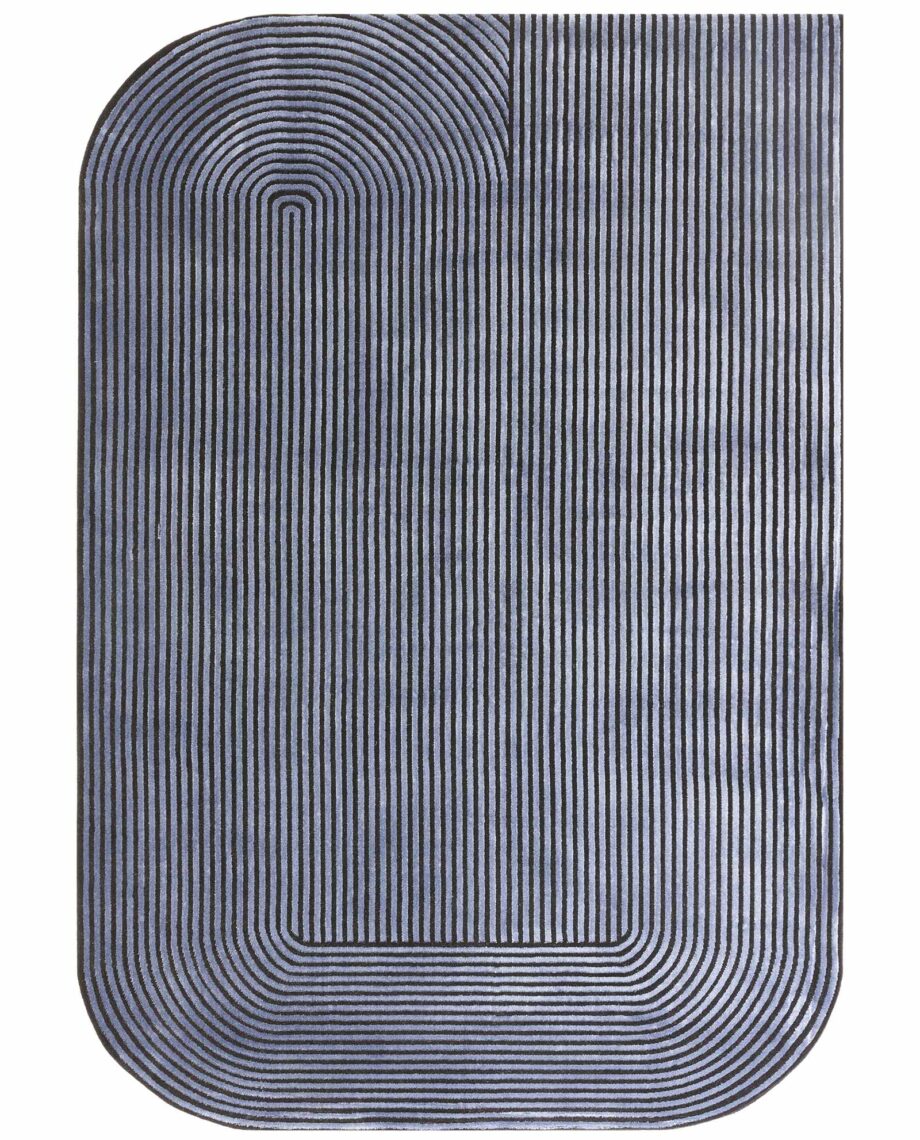 Asiatic rug Kuza Shape Black Navy
