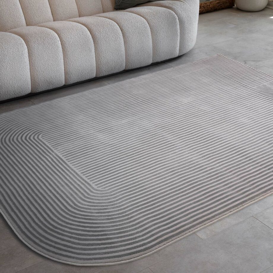Asiatic rug Kuza Shape Silver Grey interior square