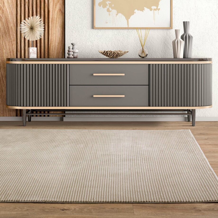Asiatic rug Kuza Stripe Beige interior square
