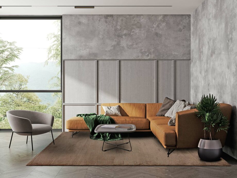 Asiatic rug Kuza Stripe Terracotta interior