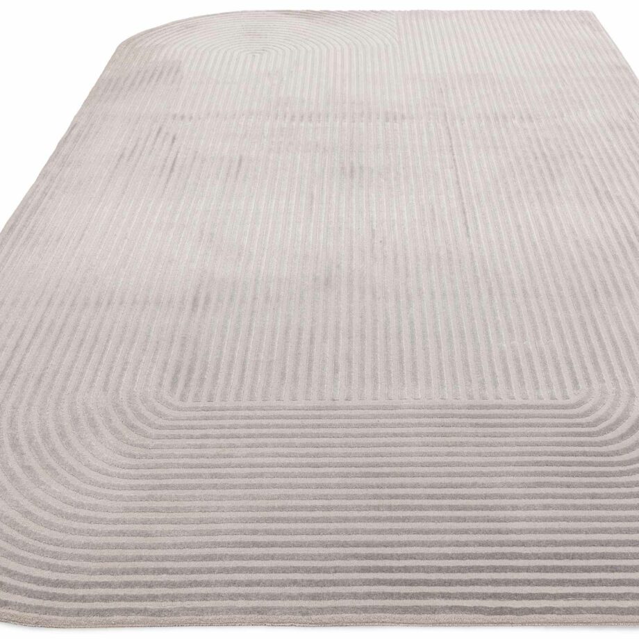 Asiatic rug Kuza shape silver grey 1