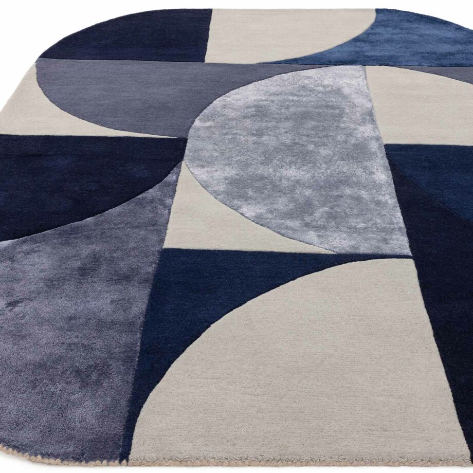 Asiatic rug Matrix 74 Oval Indigo 1