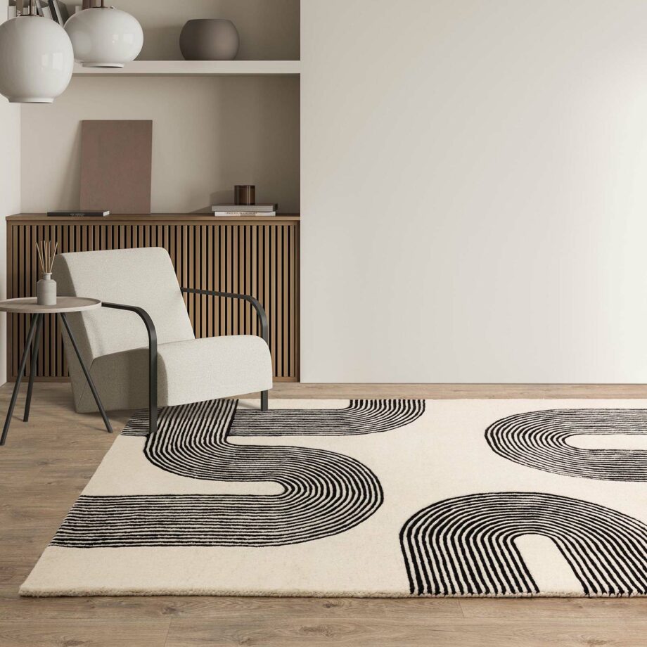 Asiatic rug Matrix 87 Arches Black interior square