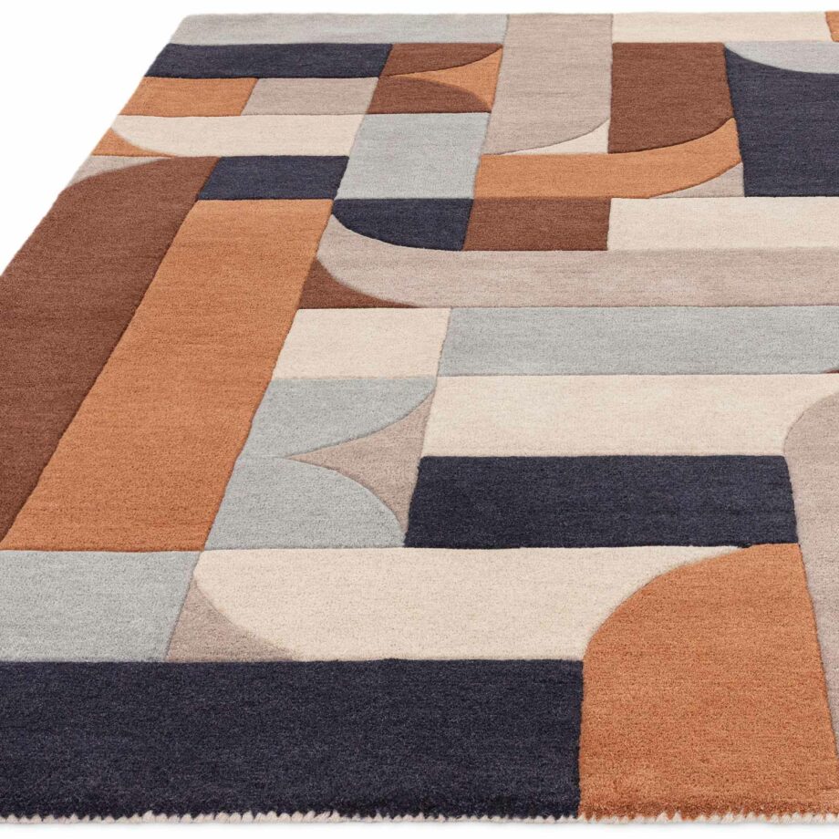Asiatic rug Matrix 88 Klotski Terracotta 1