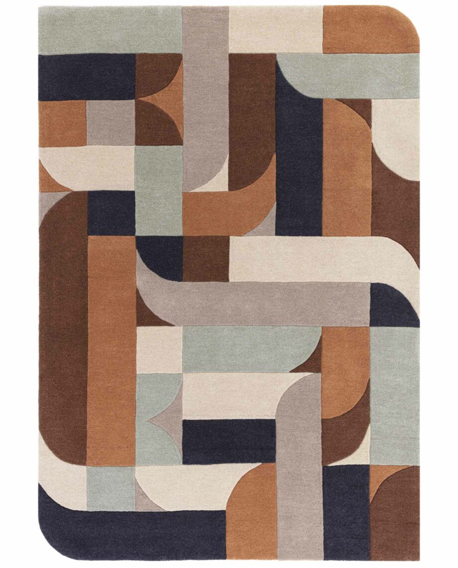 Asiatic rug Matrix 88 Klotski Terracotta