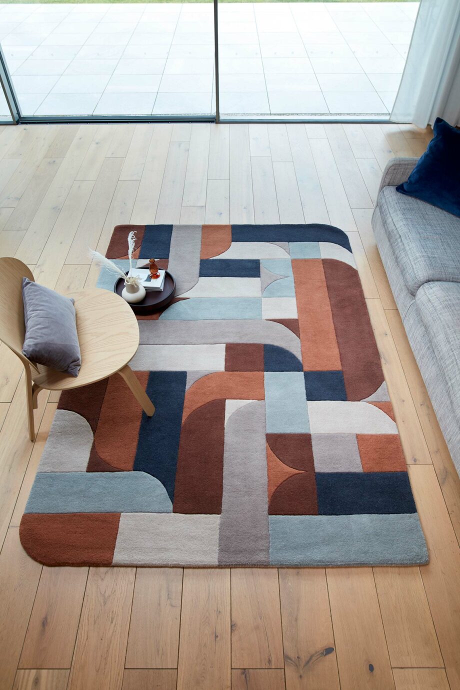 Asiatic rug Matrix 88 Klotski Terracotta interior