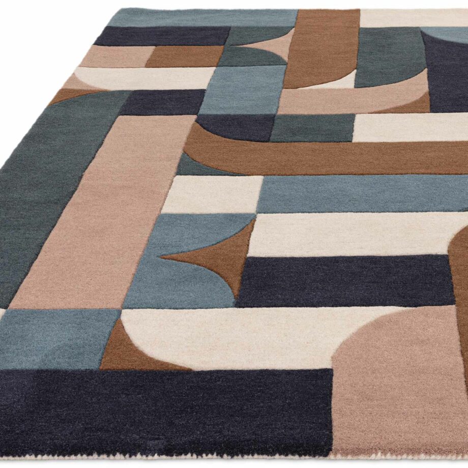 Asiatic rug Matrix 89 Klotski Teal 1