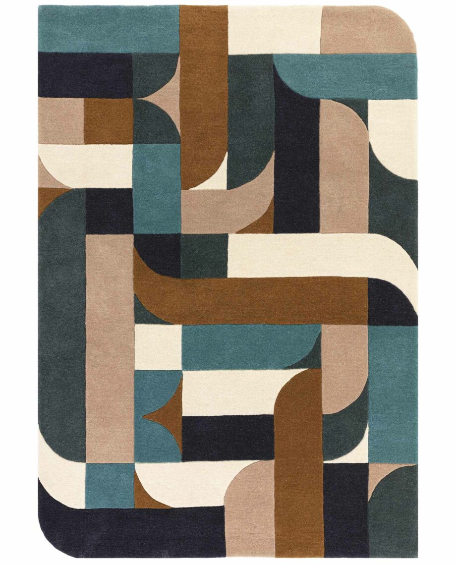 Asiatic rug Matrix 89 Klotski Teal