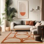 Asiatic rug Metro Rust interior square