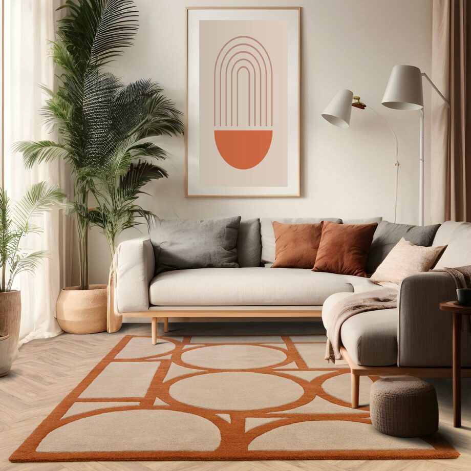 Asiatic rug Metro Rust interior square