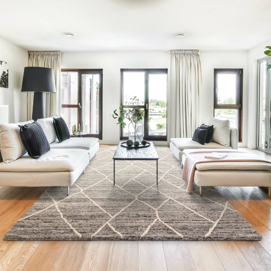 Asiatic rug Noah Charcoal interior square