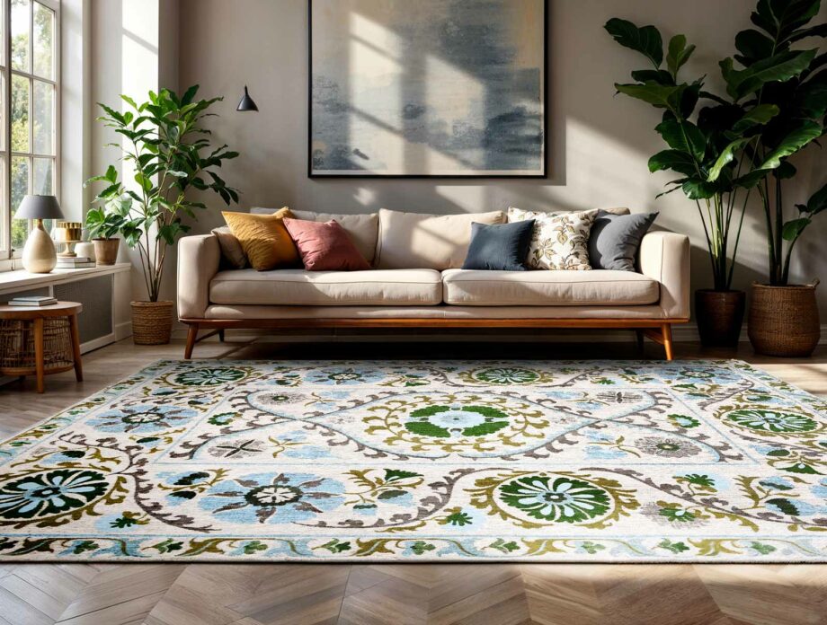 Louis De Poortere rug Antiquarian Suzani 9732 Slavia Ambiance