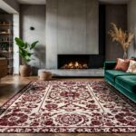 Louis De Poortere rug Antiquarian Suzani 9734 Zephyr Ambiance