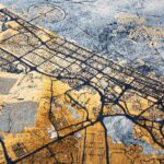 Louis De Poortere rug Cities Dubai 9698 Gold Sea zoom 4